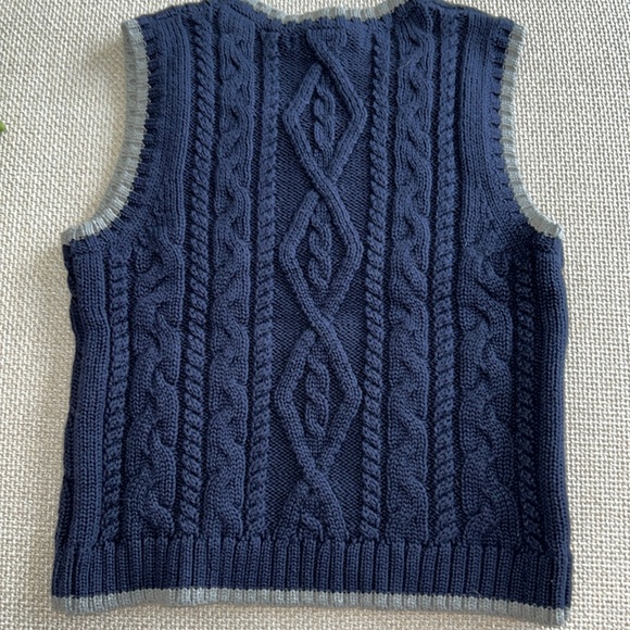 Janie & Jack Navy/Gray Sweater Vest - Picture 4 of 4